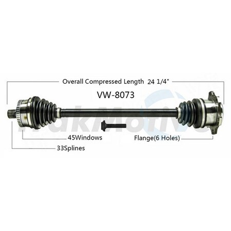 Surtrack Axle Cv Axle Shaft, Vw-8073 VW-8073